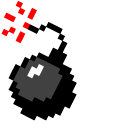 Black Game Bomb Pixel