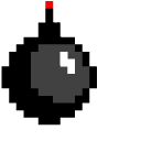 Black Game Bomb Pixel