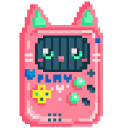Blue and Pink Tamagotchi Pixel