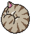 Brown and Gray Cats Pixel