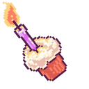 Cat and Birthday Cupcake Pixel