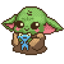 Din Grogu Pixel