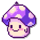 Enchanted Purple Mushrooms Pixel