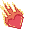 Fiery Heart Pixel