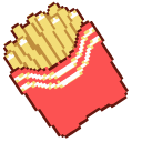 French Fries and Burger Pixel