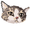 Funny Gray and Orange Cats Pixel