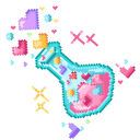 Glass Bottles of Love Potion Pixel