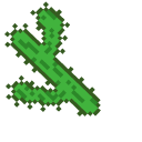 Green Cactuses Pixel