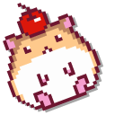 Hamster with Cherry Pixel
