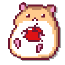 Hamster with Cherry Pixel