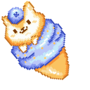Ice Cream with Puppy and Kitties Pixel