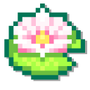 Little Frog and Water Lily Pixel