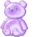 Plush Purple Teddy Bear Pixel