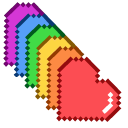 Rainbow Hearts and Good Vibes Pixel