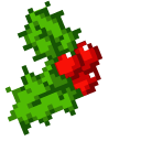Red Berries for the New Year Pixel