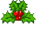 Red Berries for the New Year Pixel