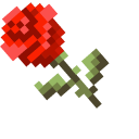 Red Rose and Bouquet of Roses Pixel
