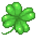 Shamrock and Four-Leaf Clover Pixel