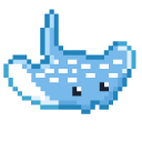 Stingray and Dolphin Pixel