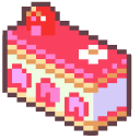 Strawberry and Kiwi Cakes Pixel