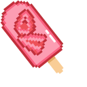 Strawberry and Kiwi Popsicles Pixel