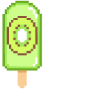 Strawberry and Kiwi Popsicles Pixel