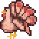 Thanksgiving Day Acorn and Turkey Pixel
