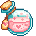 Valentine's Day Love Potion and Scroll Pixel