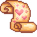 Valentine's Day Love Potion and Scroll Pixel
