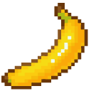 Whole and Peeled Banana Pixel