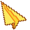Yellow and Blue Paper Planes Pixel