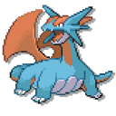 Pokemon Bagon and Salamence Pixel