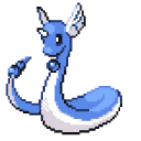 Pokemon Dratini and Dragonair Pixel