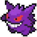 Pokemon Gastly and Gengar Pixel
