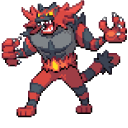 Pokemon Litten and Incineroar Pixel