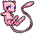 Pokemon Mew and Mewtwo Pixel