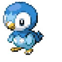 Pokemon Piplup and Prinplup Pixel