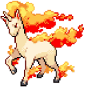 Pokemon Ponyta and Rapidash Pixel