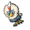Pokemon Rufflet and Braviary Pixel