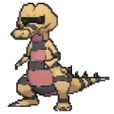 Pokemon Sandile and Krokorok Pixel