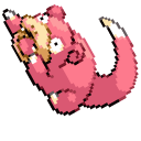Pokemon Slowpoke and Slowbro Pixel