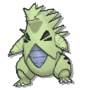Pokemon Tyranitar and Mega Tyranitar Pixel