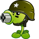 Plants vs. Zombies Peashooter and Gatling Pea