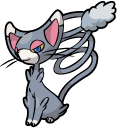 Pokemon Glameow and Purugly