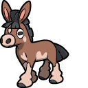 Pokemon Mudbray and Mudsdale