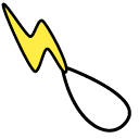 Smiling Critters Hoppy Hopscotch and Lightning Bolt Pendant