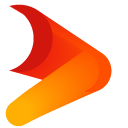 Abstract Gradient Red Orange Moon