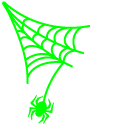 Prank Neon Green Web and Spider