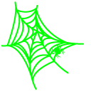 Prank Neon Green Web and Spider