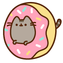 Pusheen and a Giant Donut